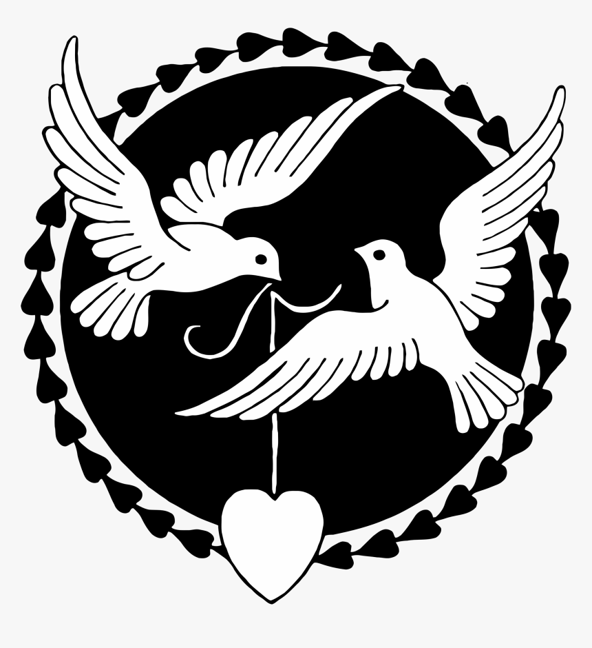Visual Arts,art,monochrome Photography - Love Birds Clipart Black And White, HD Png Download