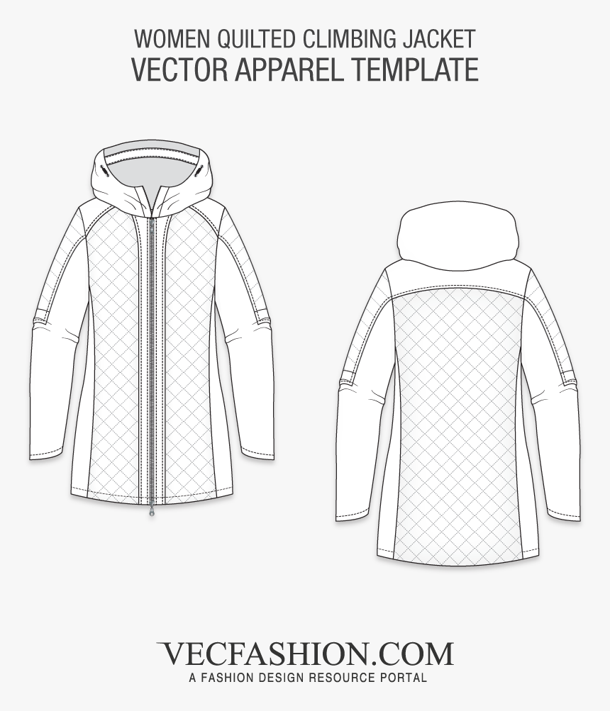 Women Quilted Climbing Jacket - Jacket Vector, HD Png Download