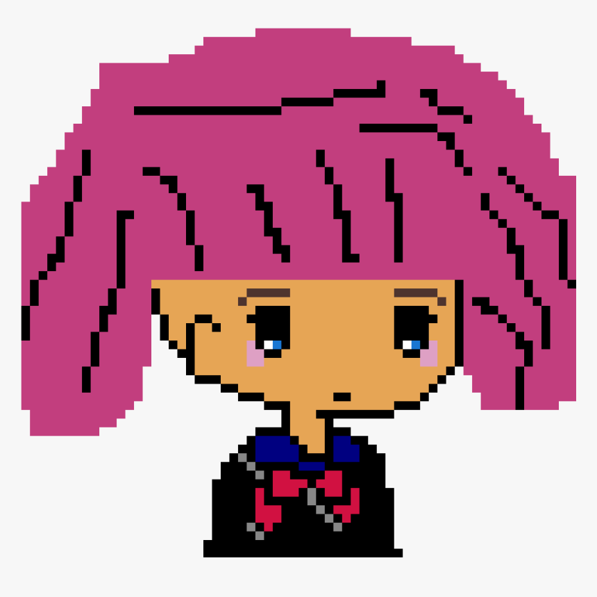 Crazy Hair Day At School - Minecraft Sailor Moon Pixel Art, HD Png Download