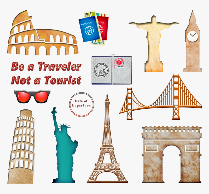 World Travel Landmarks, Passport Travel, Europe - Statue Of Liberty, HD Png Download