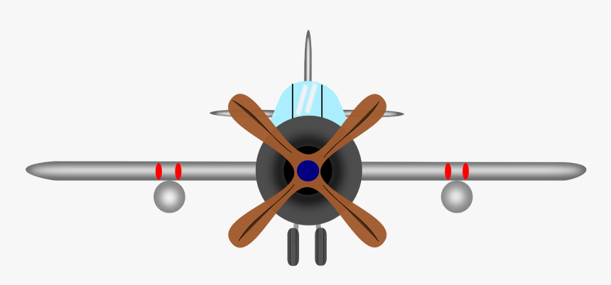 Aircraft Propeller Airplane Old Aeroplane - Plane With Propeller On Front, HD Png Download