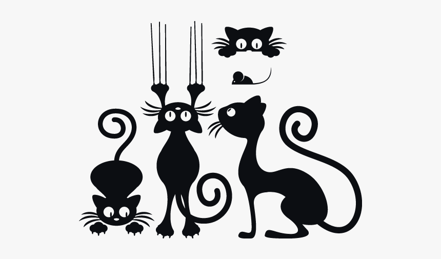 Wall Stickers Cat Png, Transparent Png