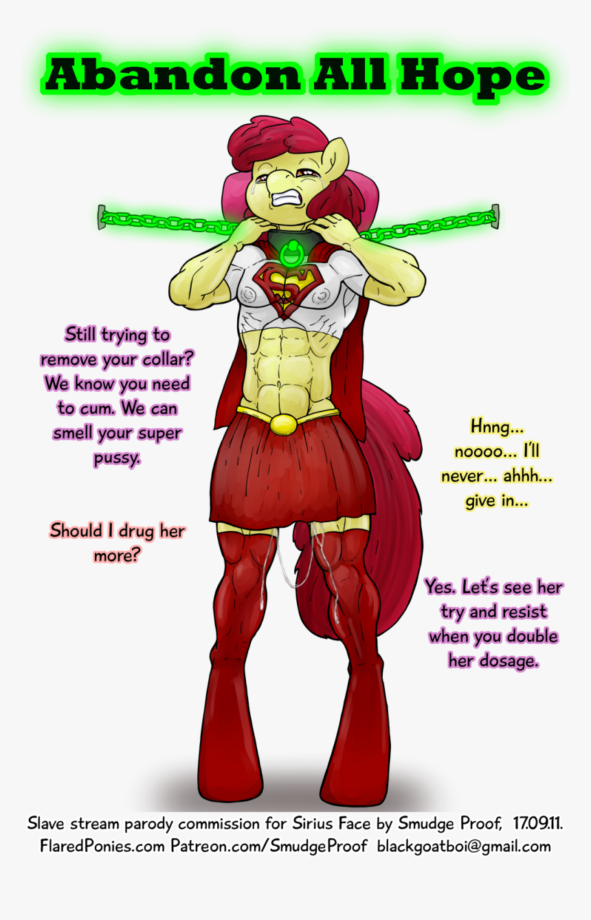 Abandon All Hope, Anthro, Apple Bloom, Apple Brawn, - Collar Fall Of Equestria, HD Png Download