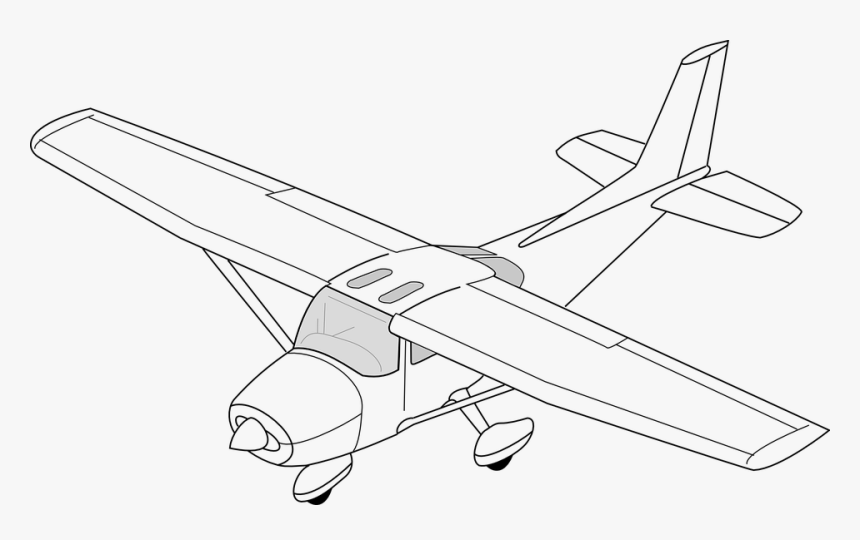 Airplane, Plane, Aircraft, Propeller, Cessna, Aeroplane - Cessna 172 Clipart, HD Png Download