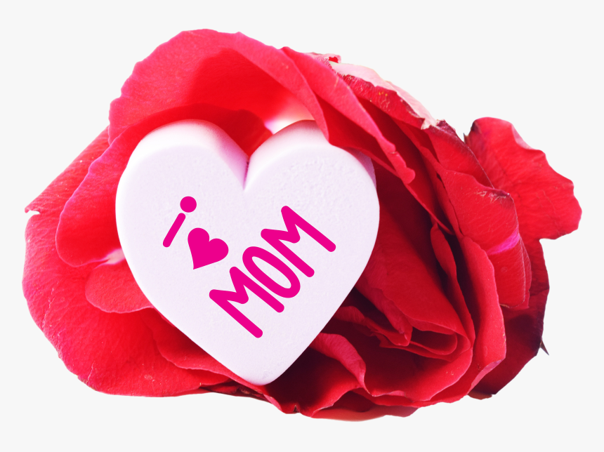 Free I Love Mom Heart And A Rose Png Image - Thankful Mom Happy Mothers Day Quotes, Transparent Png