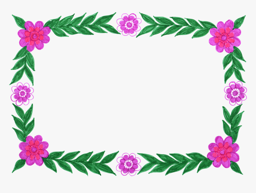 Descargar Marcos De Fotos Con Flores Png - Portable Network Graphics, Transparent Png