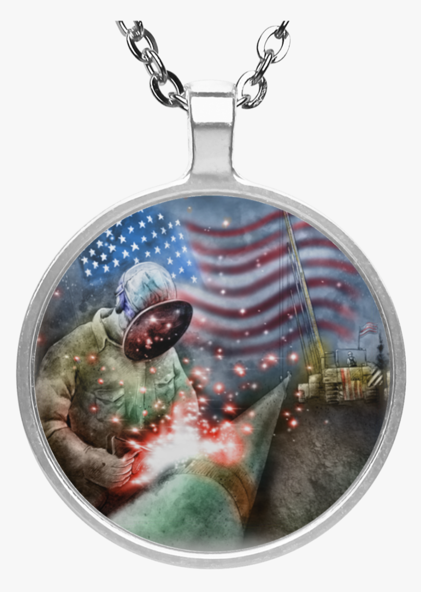 Custom Welding Circle Necklace - Son Love Mom Necklace, HD Png Download
