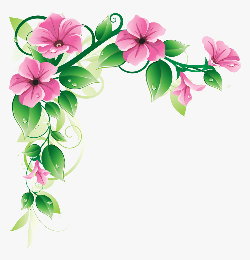 Collection Of Free Flores Vector Floral Arrangement - Flower Border For Card, HD Png Download