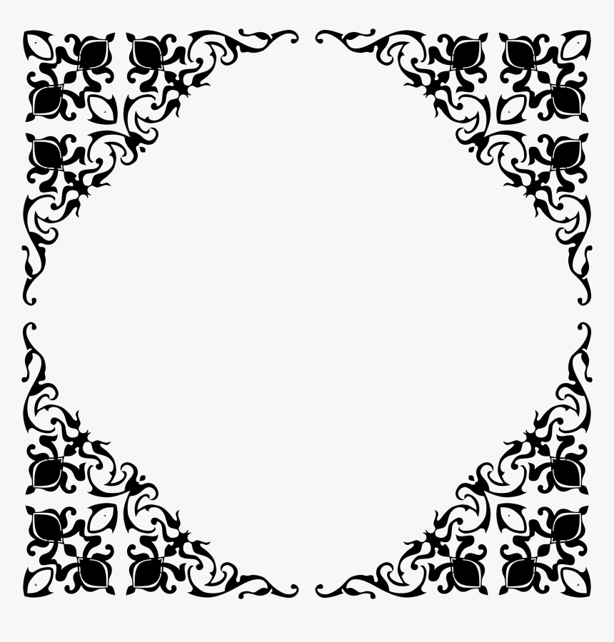 Download Roses Vector Clipart Black And White Clip - Frame For Microsoft Office, HD Png Download