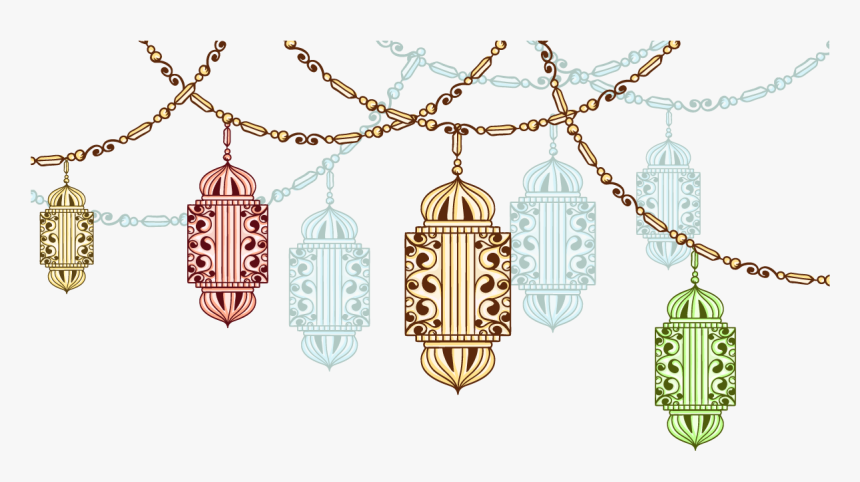Exotic Fasting Chandeliers Ramadan Vector In Drawing - Free Vector Ramadan Png, Transparent Png