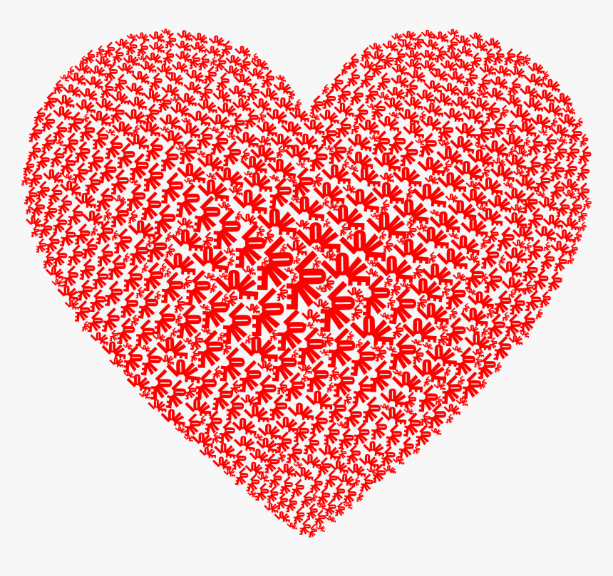 Love Heart Word Cloud Red Clip Arts - Peace Signs And Hearts, HD Png Download