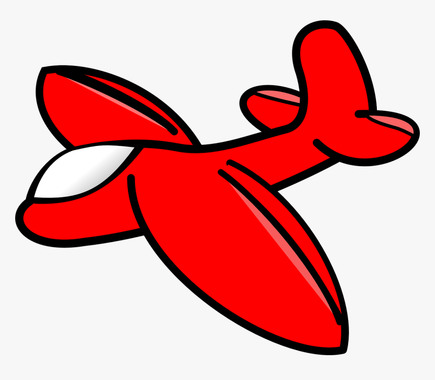 Clip Art Red Plane, HD Png Download