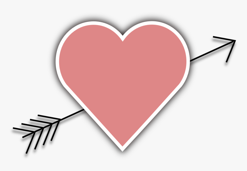 Wedding, Heart Arrow Love Valentine Cupid February - Heart With Arrow Transparent Background, HD Png Download