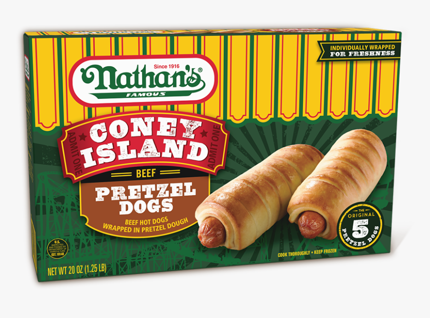 Nathan's Pretzel Dogs, HD Png Download