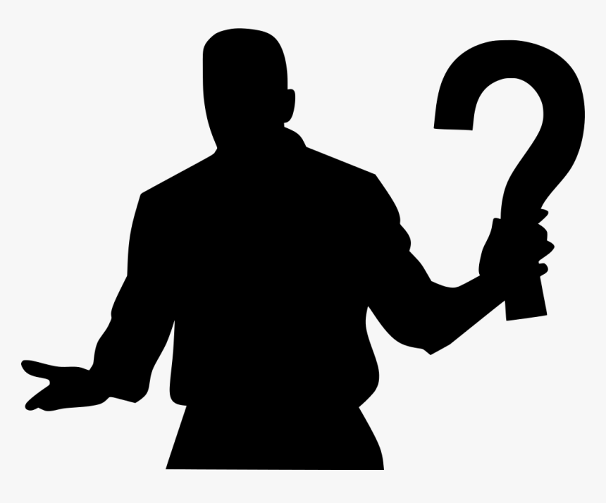 Clip Art Free Photo Confused Quiz - Question Silhouette Png, Transparent Png