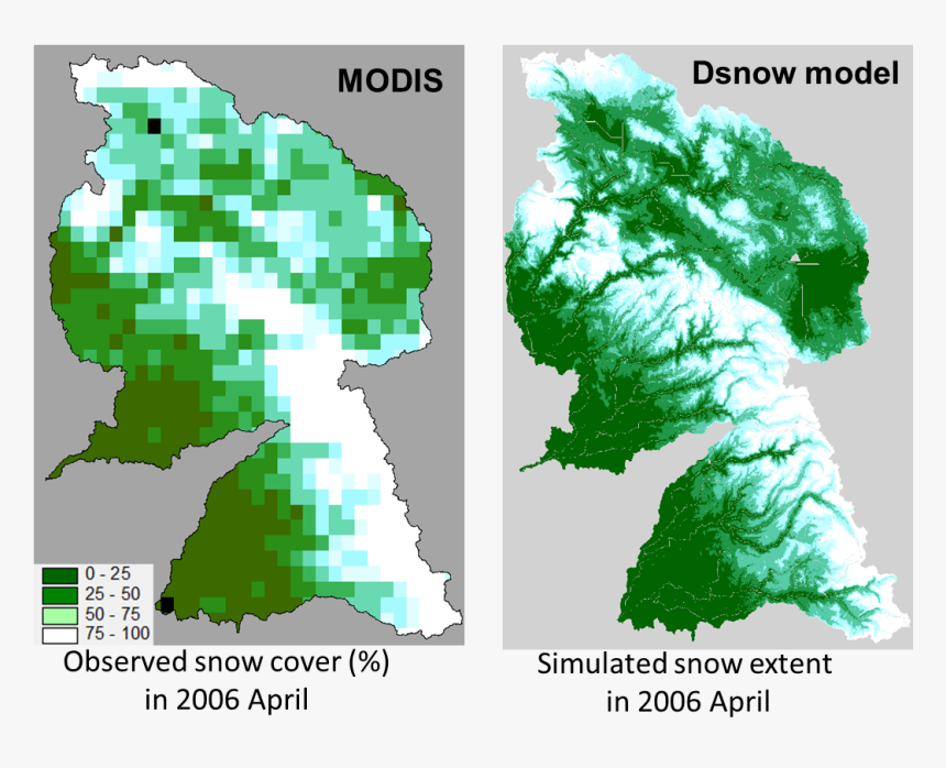Observed And Simulated Snow Cover In - Atlas, HD Png Download