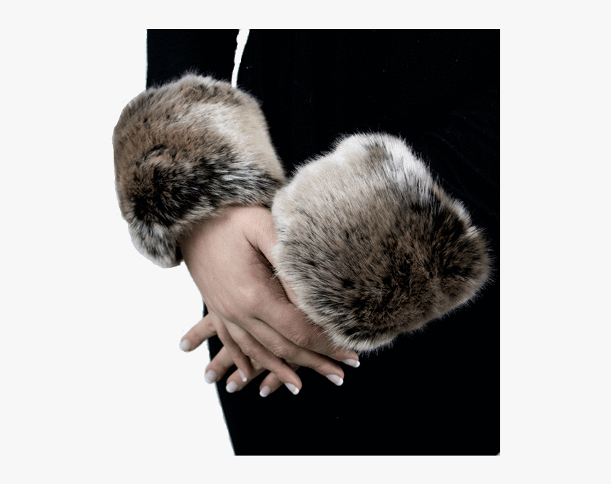 Slap On Faux Fox Cuffs - Fur Clothing, HD Png Download