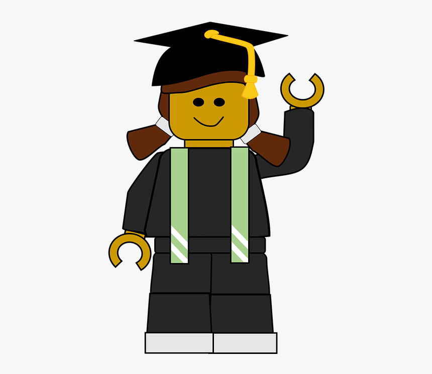 Niña, Hispanos, Graduado, Verde Y Blanco - Cartoon University Hat, HD Png Download