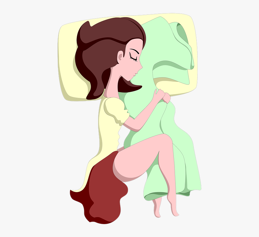Sleeping, Girl, Menstruation, Dream, Bed, Hug - Diferencia Del Sangrado De Implantacion Y La Menstruacion, HD Png Download