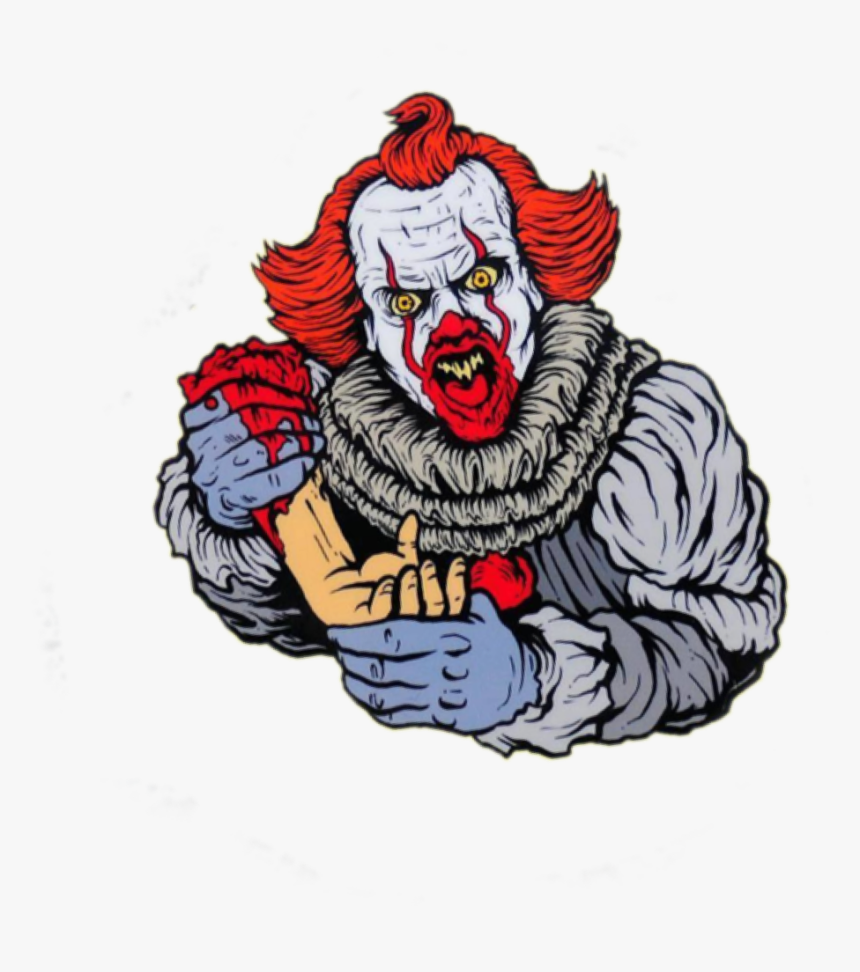 #stickergang #pennywise #clown #need #a #hand #blood - Sticker Pennywise, HD Png Download