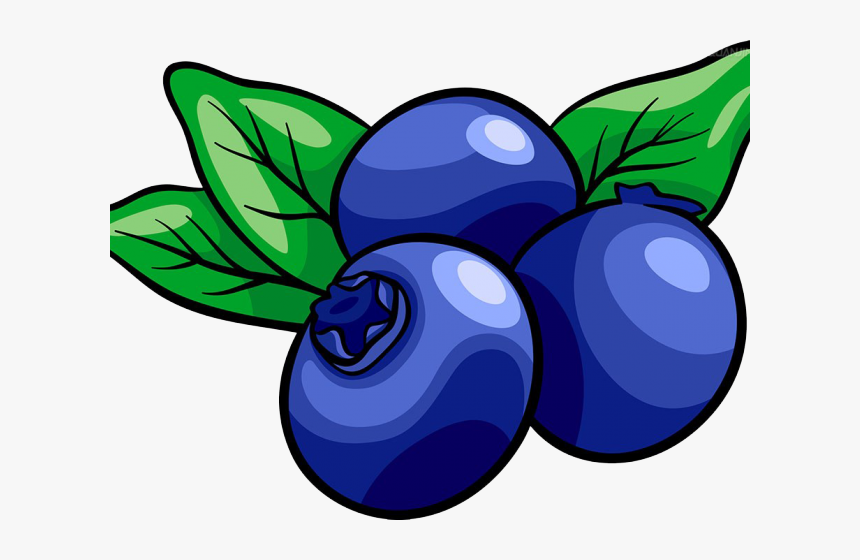 Muffin Clipart Fruit - Transparent Background Blueberry Clipart, HD Png Download