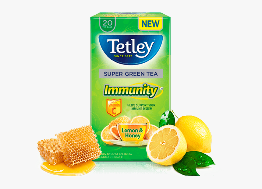 Transparent Green Lemon Png - Tetley Tea Herbal Immune, Png Download