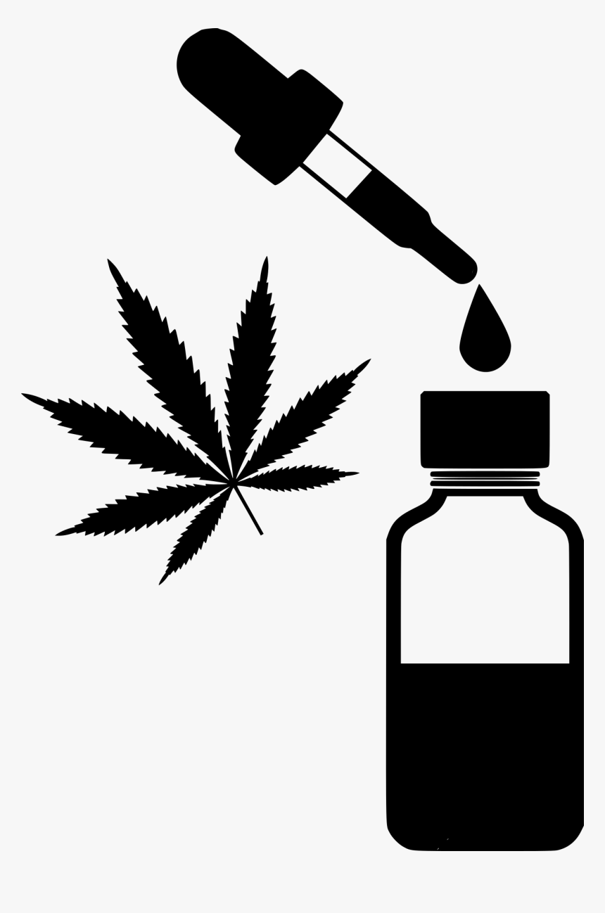 Cbd, Oil, Hemp, Cannabis, Medical, Clean, Concentrated - Cbd Oil Drop Black, HD Png Download