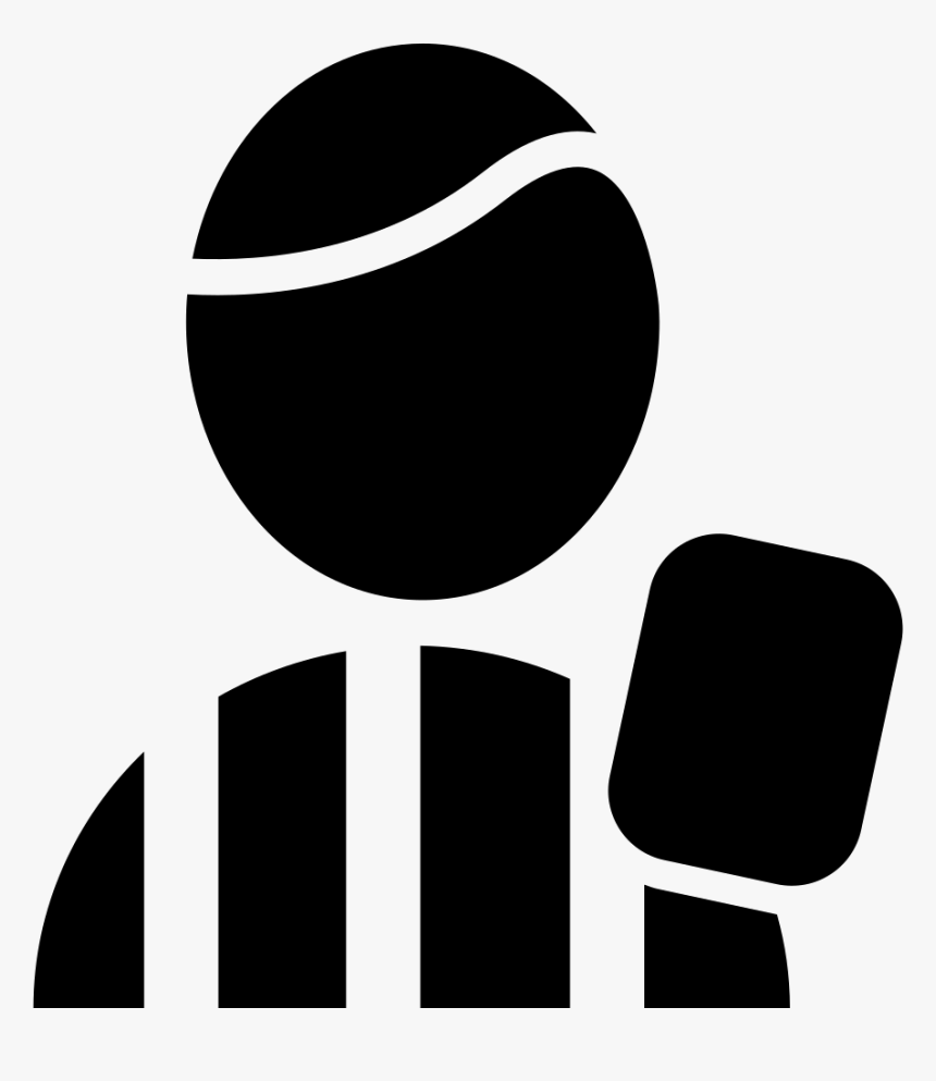Football Referee Raising Card - Football Referee Sign Icon Png, Transparent Png