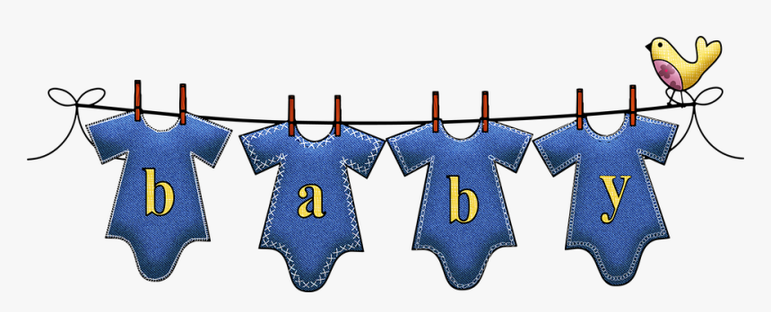 Baby Clothesline, Onesies, Baby Clothes, Bird - Kids Message, HD Png Download