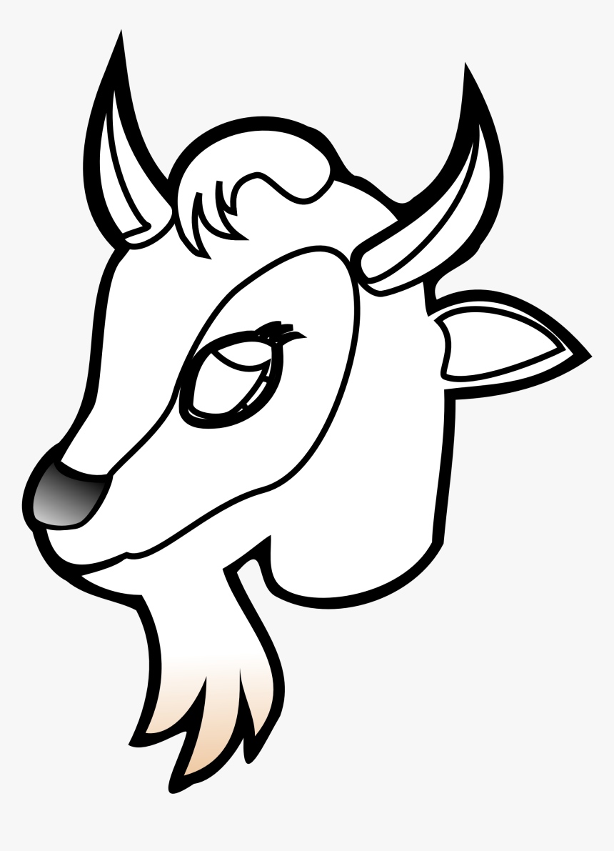 Goat Clipart Goat Head - Goat Clip Art, HD Png Download
