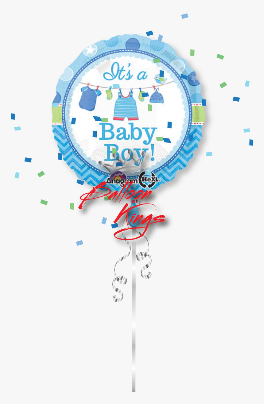 Its A Boy Onesie Clothesline - It's A Boy Mylar Balloon, HD Png Download