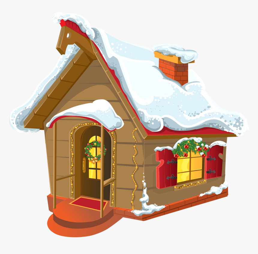 House Christmas Winter Download Hq Png Clipart - Clipart Winter House, Transparent Png