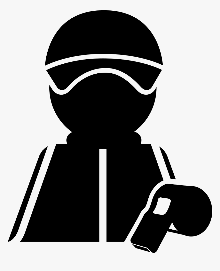Football Referee With Whistle - Association Football Referee, HD Png Download