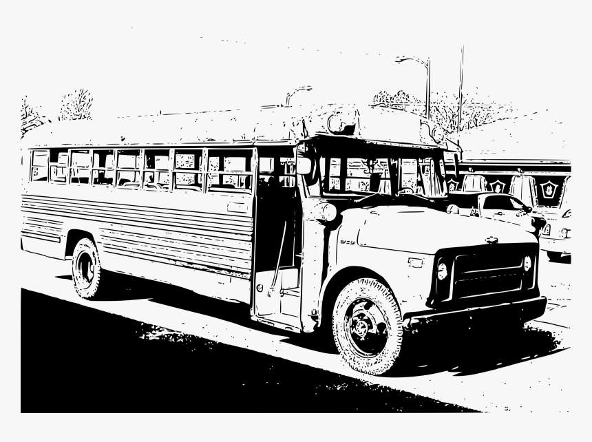 Bus Icons Png - Old School Bus Vector, Transparent Png