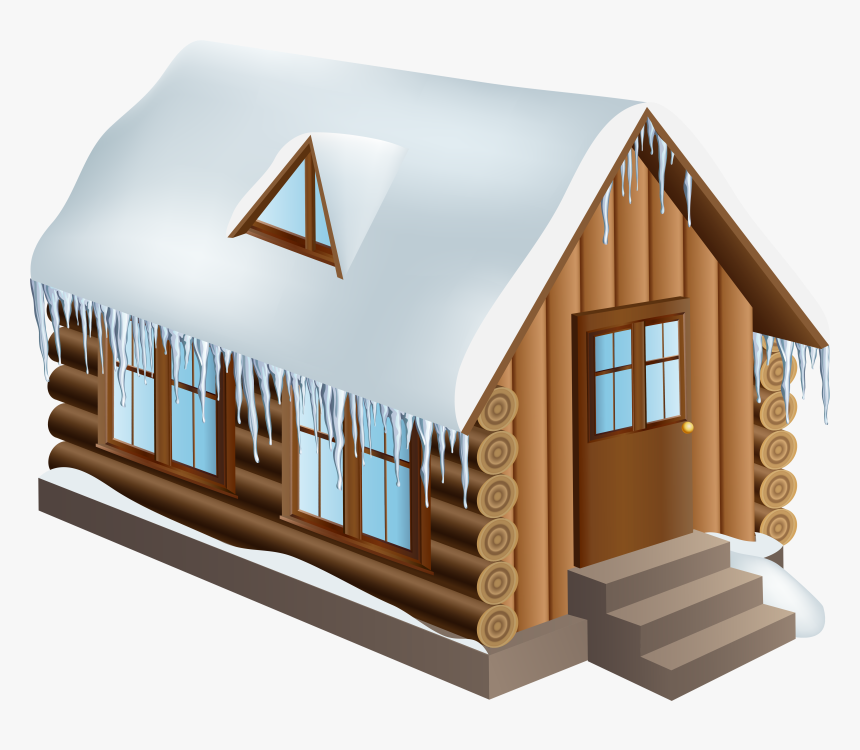 House With Snow Clipart - House, HD Png Download