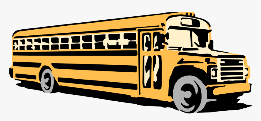 Vector Illustration Of Schoolbus Or School Bus Used - School Bus, HD Png Download