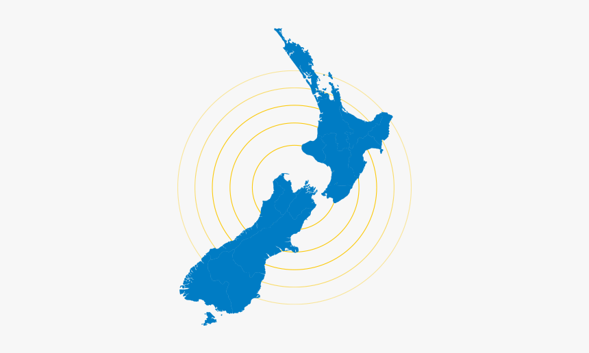 Free Vector Map Of New Zealand, HD Png Download
