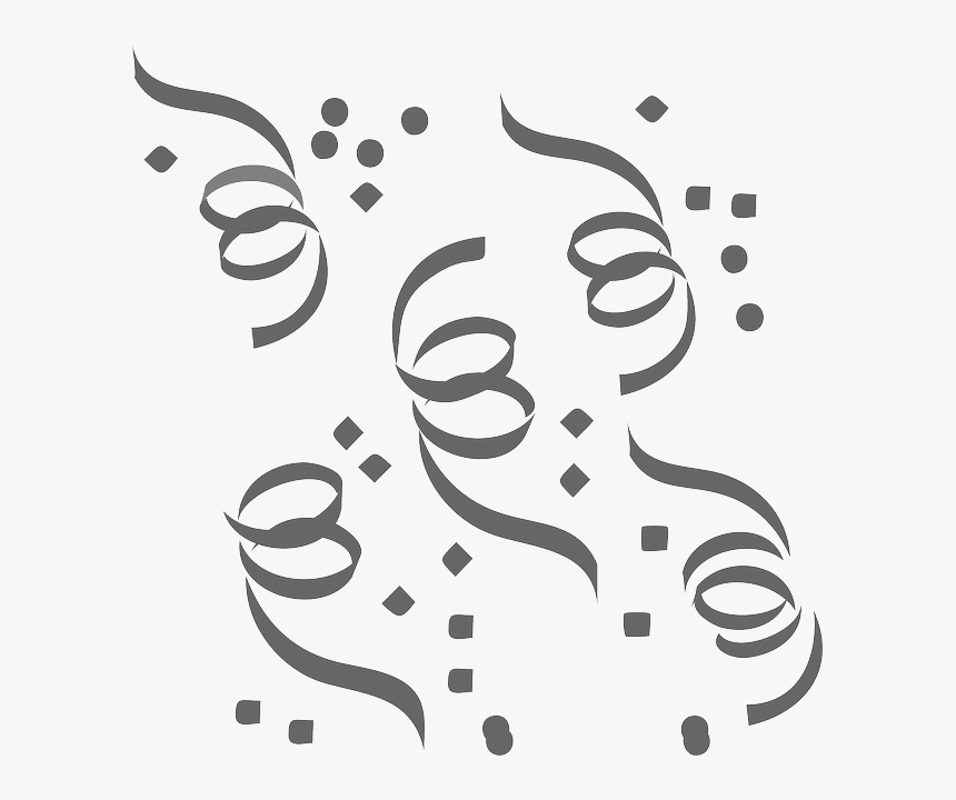 Black Confetti Clipart, HD Png Download , Transparent Png Image PNGitem