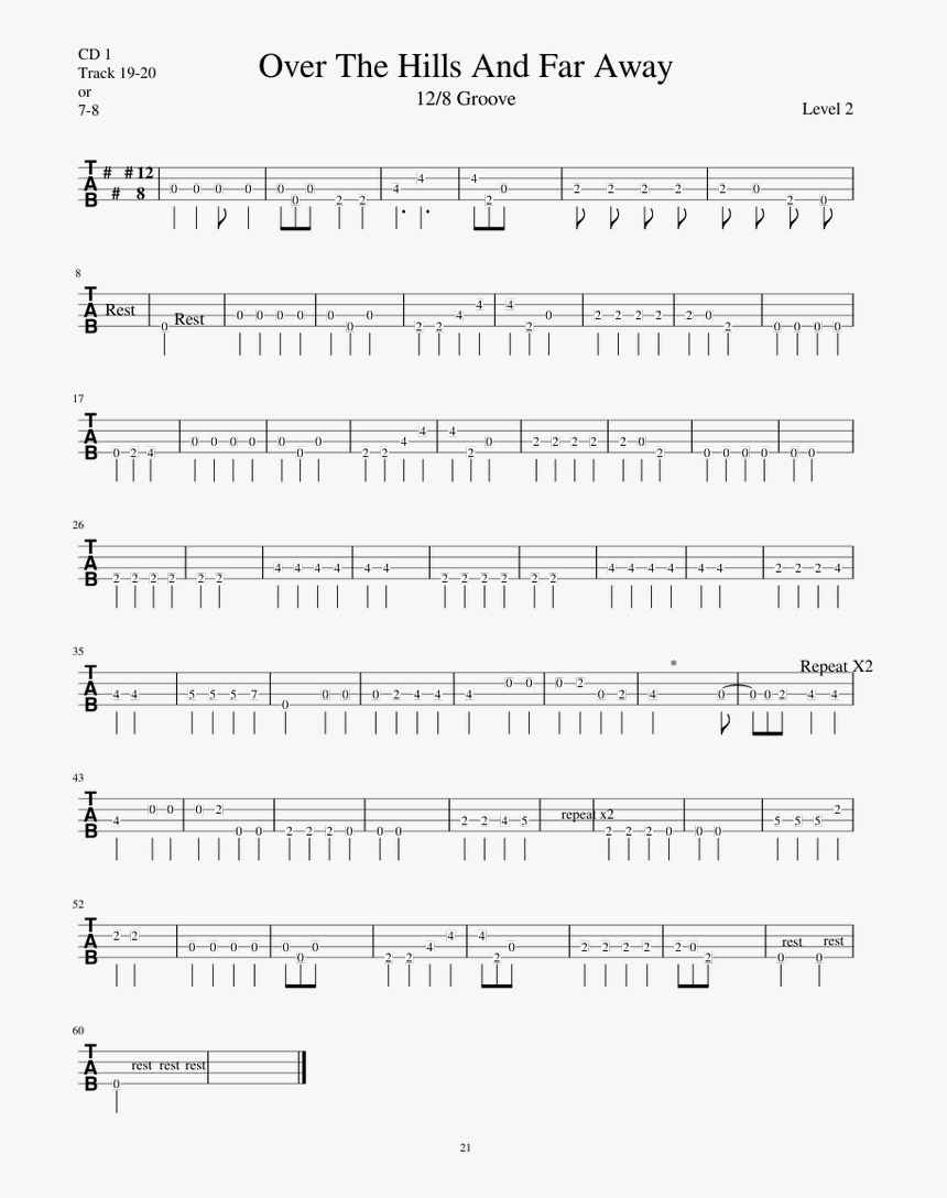 Over The Hills And Far Away Free Pdf, HD Png Download