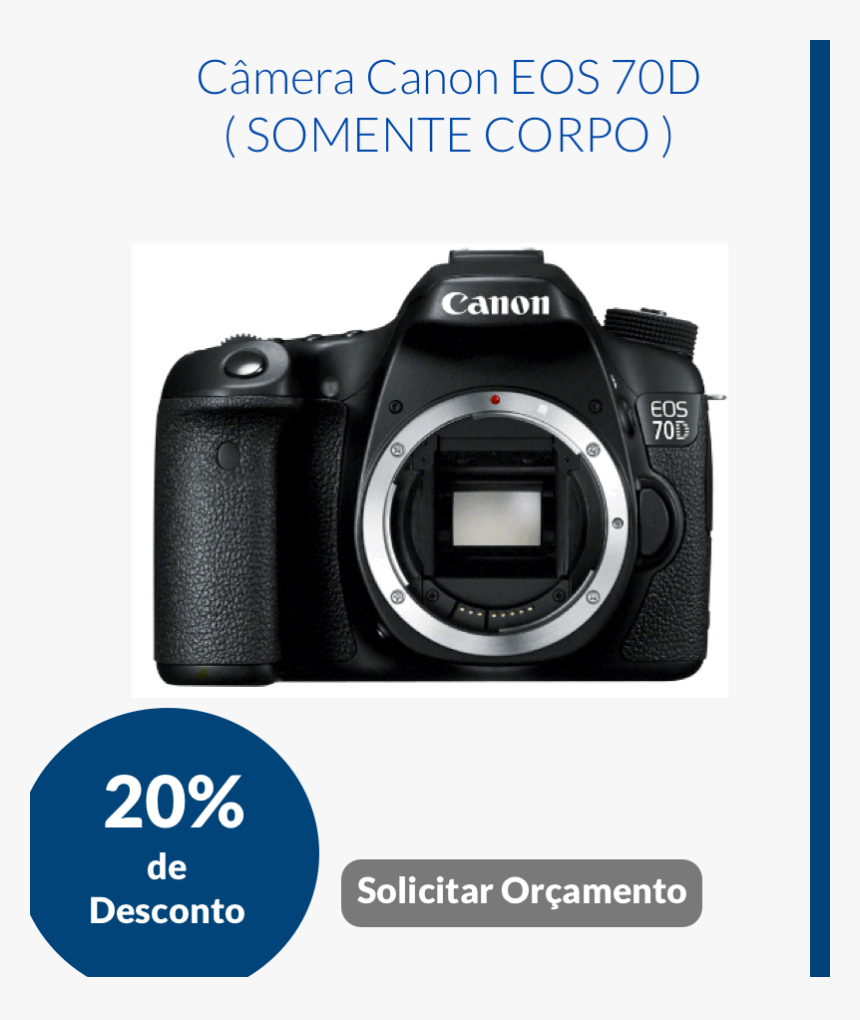 Canon 70d Body - Canon Eos 70d, HD Png Download