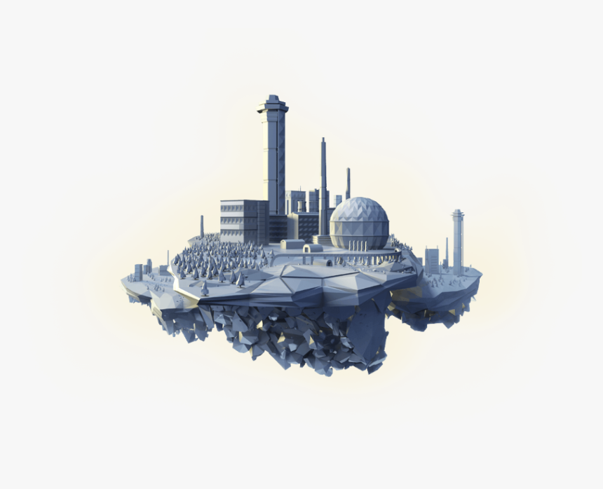 #city #floating #white #snow #sky #ftestickers #island - Sellafield Ltd, HD Png Download