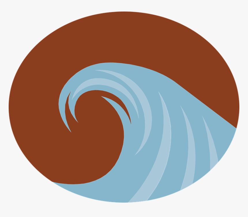 Wave, Ocean, Water, Sea, Surf, Sky, Blue, Spray - Circle, HD Png Download