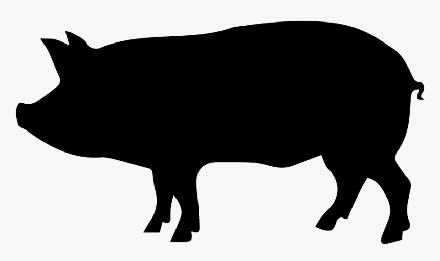 Pig Silhouette Clip Art - Silhouette Of A Pig Png, Transparent Png ...