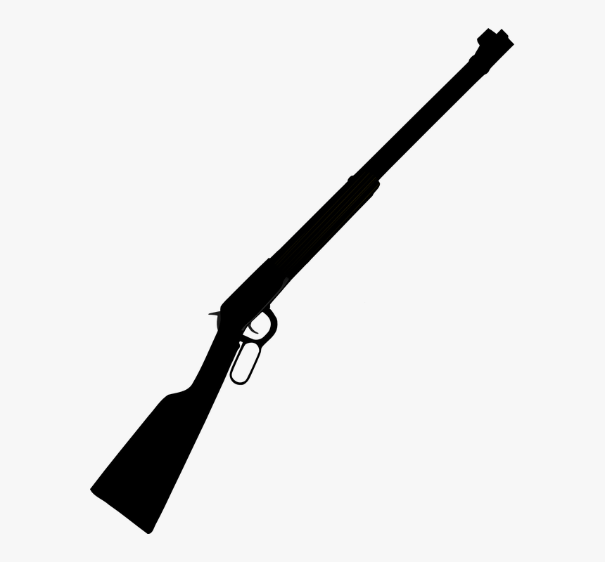 Rifle, Gun, Weapon, Winchester, Silhouette, Black - Rifle Clipart, HD Png Download