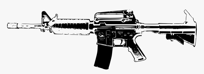 Gun Accessory,machine Gun,monochrome Photography - M 4 Clip Art, HD Png Download