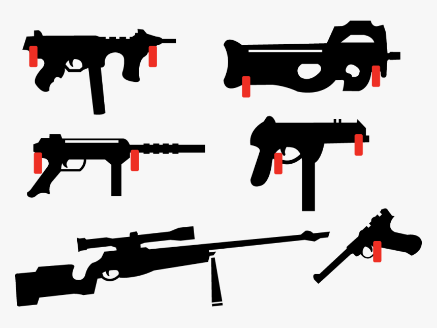 Firearm Airsoft Gun Pistol Weapon Handgun - Airsoft Png Vector, Transparent Png