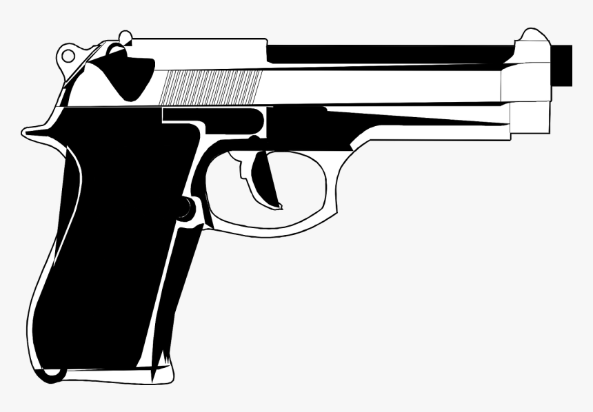Handgun, Pistol, Weapon, Revolver, Gun, American - Gun Clipart Free, HD Png Download