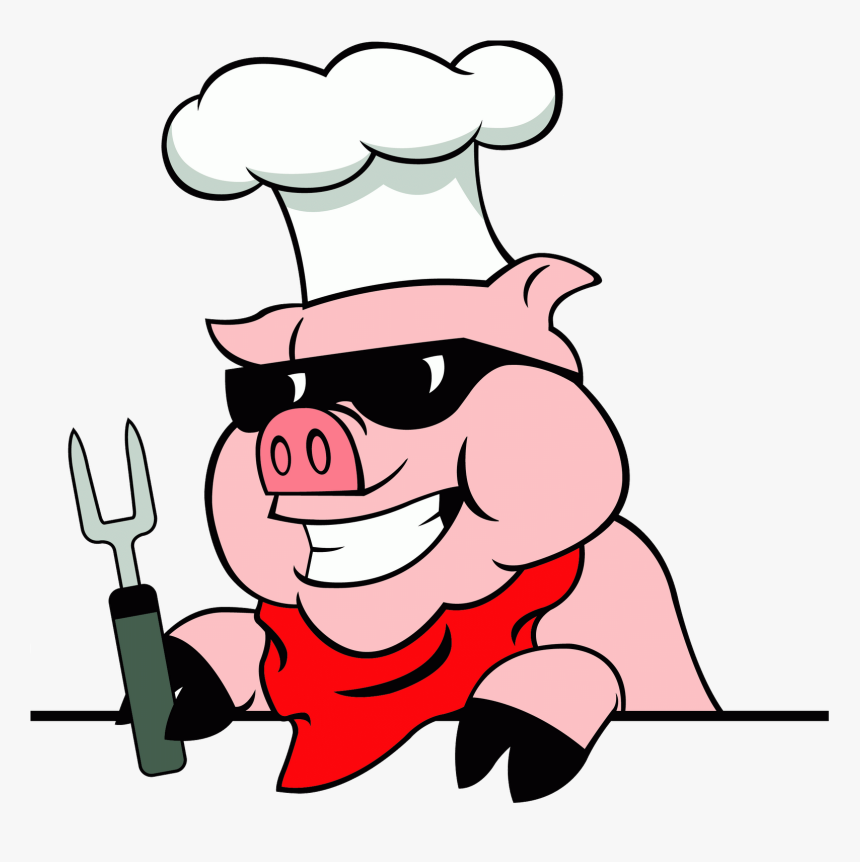 Cartoon Pig Roast Clipart - Pig In Chef Hat, HD Png Download