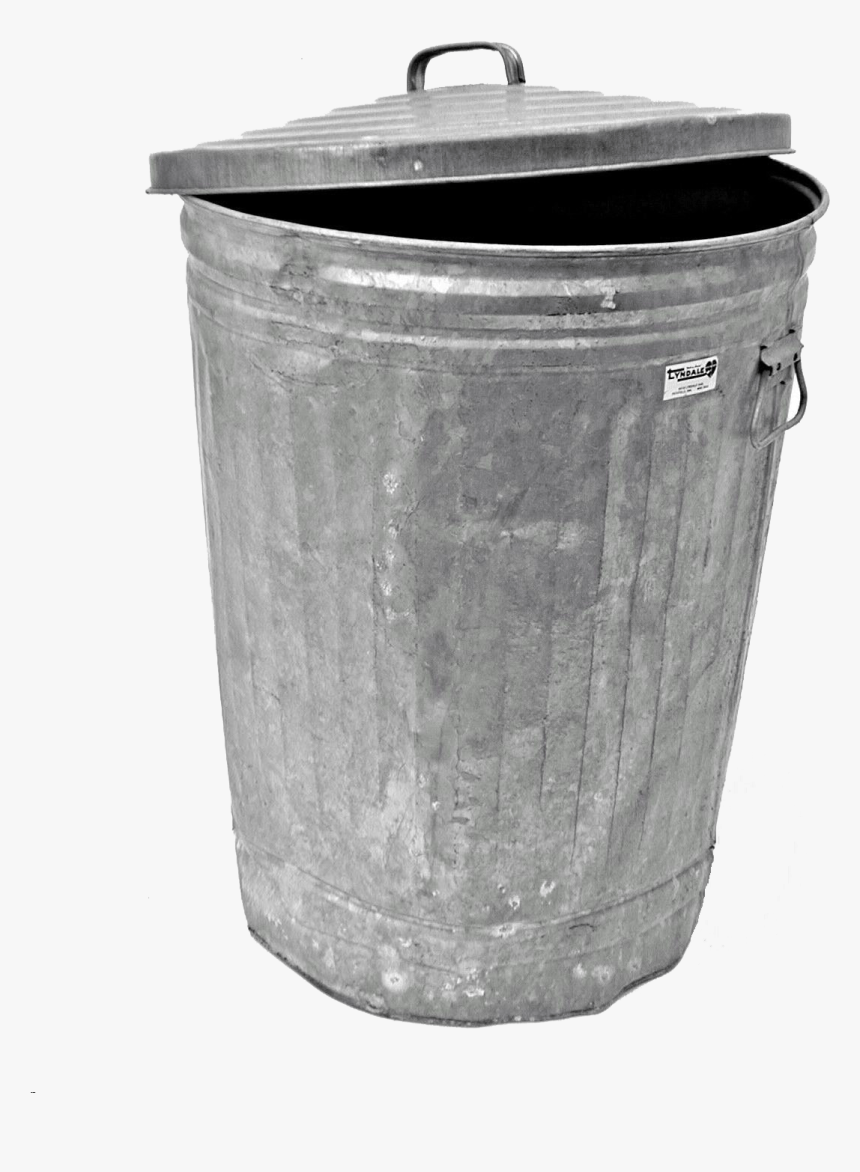 Bote De Basura Metálico - Trash Can Png, Transparent Png