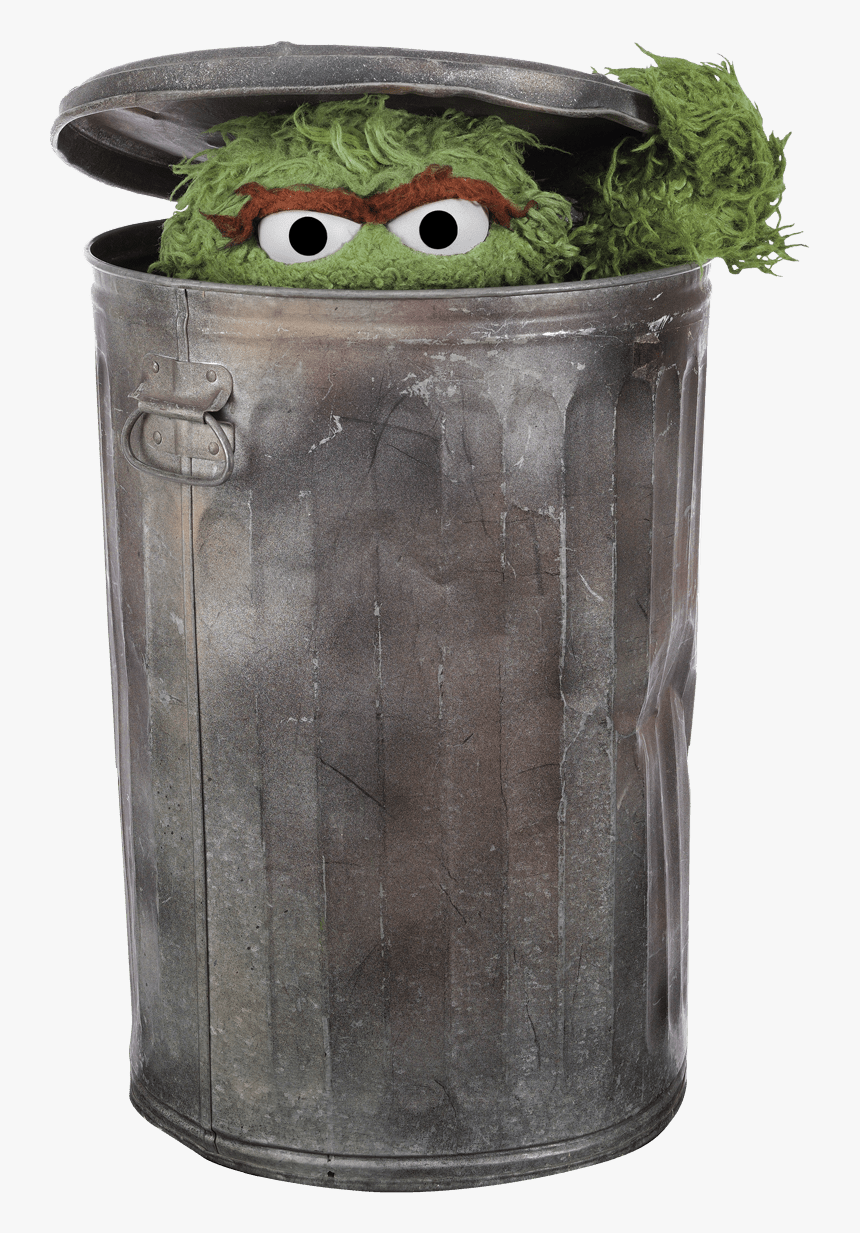 Barrio Sésamo Oscar El Gruñon En Un Cubo De Basura - Oscar The Grouch Trash Can, HD Png Download